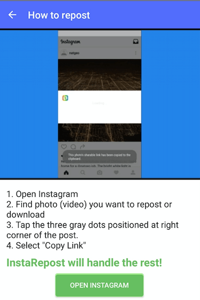  اشتراک گذاری مجدد پست‌های Instagram, ترفند ارسال مجدد پست‌ها در Instagram
