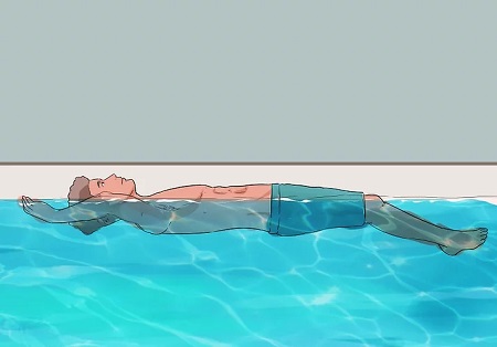  نحوه خوابیدن روی آب, نحوه صحیح قرار گرفتن بدن بر روی آب, آموزش شنا خوابیدن روی آب