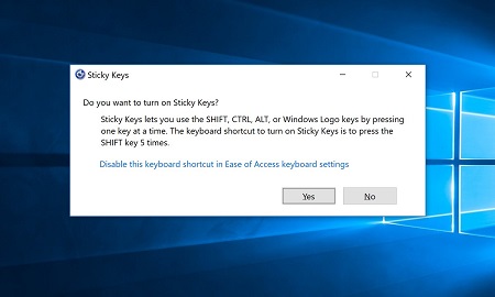 غیر فعال کردن استیکی کیز, روش فعال کردن استیکی کیز, غیرفعال کردن حالت STICKY KEYS ویندوز 10 و 8 و 7