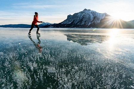 دریاچه آبراهام, دریاچه ی آبراهام در کانادا, دریاچه یخ زده آبراهام