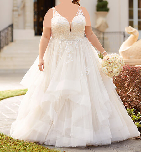 لباس عروس خانم های چاق, مدل لباس عروس برای خانم های چاق, ایده لباس عروس برای افراد چاق