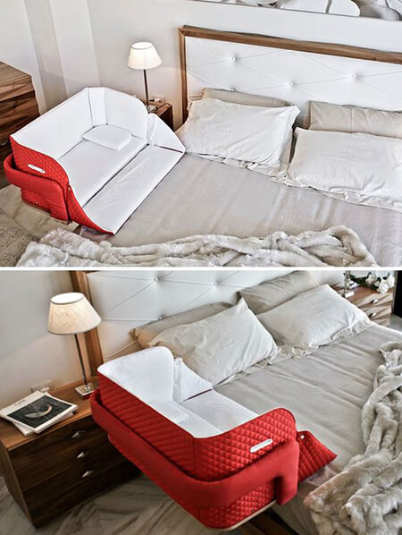 ایده هایی برای تخت کنار مادر, دکوراسیون تخت های کنار مادر, طرح هایی از تخت های نوزاد کنار تخت