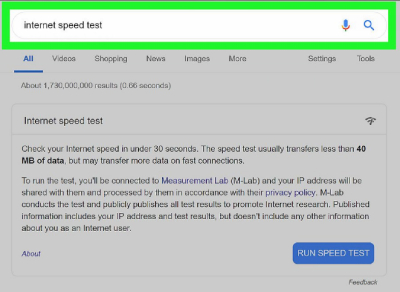 نحوه بررسی سرعت اینترنت, وب سایت بررسی سرعت اینترنت