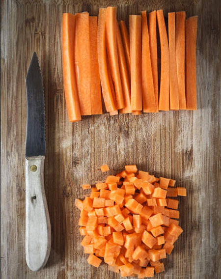 نگینی کردن هویج, شیوه نگینی کردن هویج, روش نگینی کردن هویج