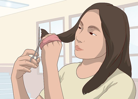 کوتاه کردن مو,آموزش کوتاه کردن مو,کوتاه کردن موی زنانه در خانه